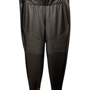 Black Faux Leather Pants